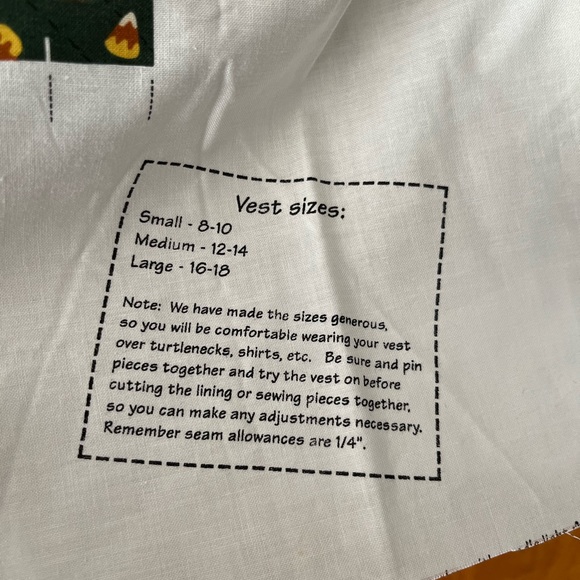 Cranston Leslie Beck Which Witch & The Who Halloween Vest Fabric Panels - Picture 4 of 13